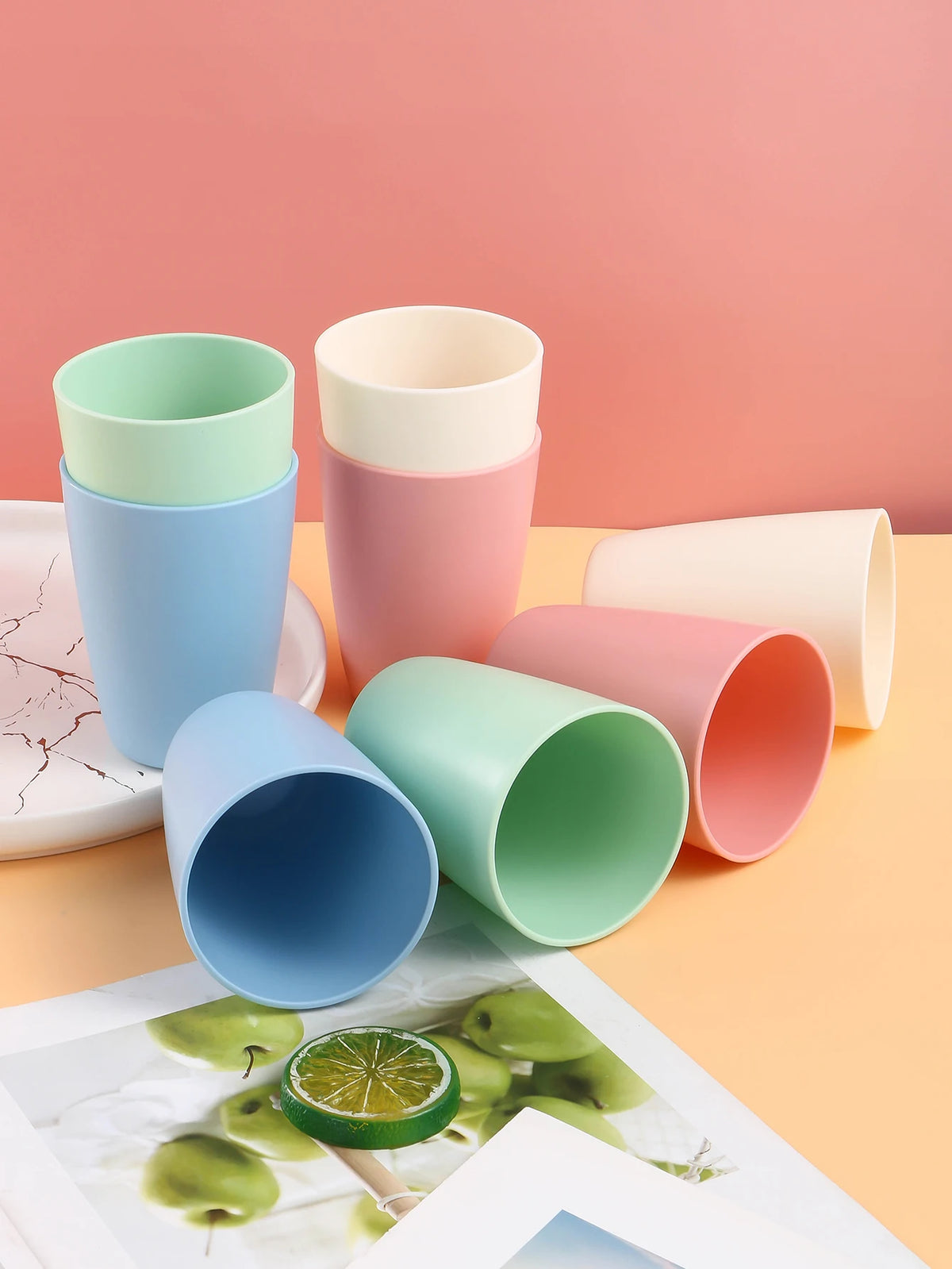 Colorful Plastic Cups, Reusable, PP Material
