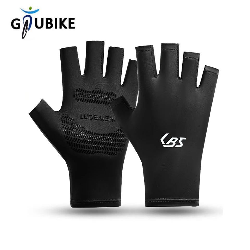 Gants de sport GTUBIKE en soie glacée d'été, gants antidérapants, respirants et légers pour le cyclisme, la pêche, la randonnée et la conduite en plein air