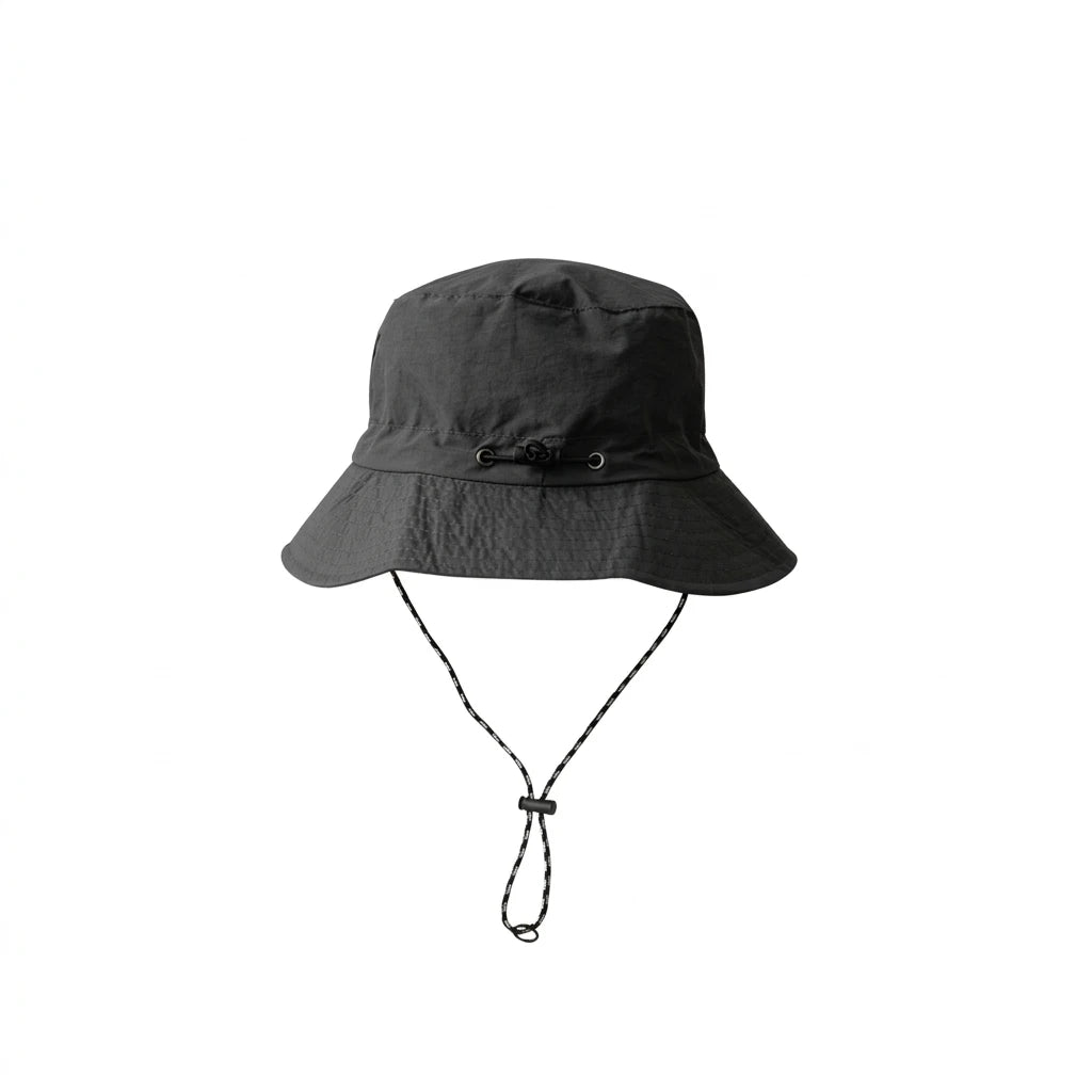 Fisherman Hat Foldable Quick Dry UV Protect Windproof Strap One Size Black, Gray, Khaki for Outdoor Travel Beach Men Women