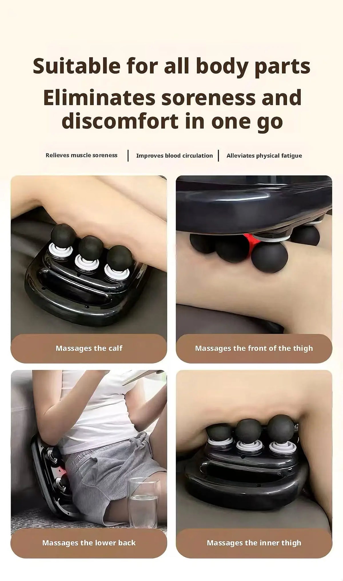 High-Power Portable Oscillating Massage Gun with Six-Head Deep Tissue Muscle Relaxation Device for Home Use