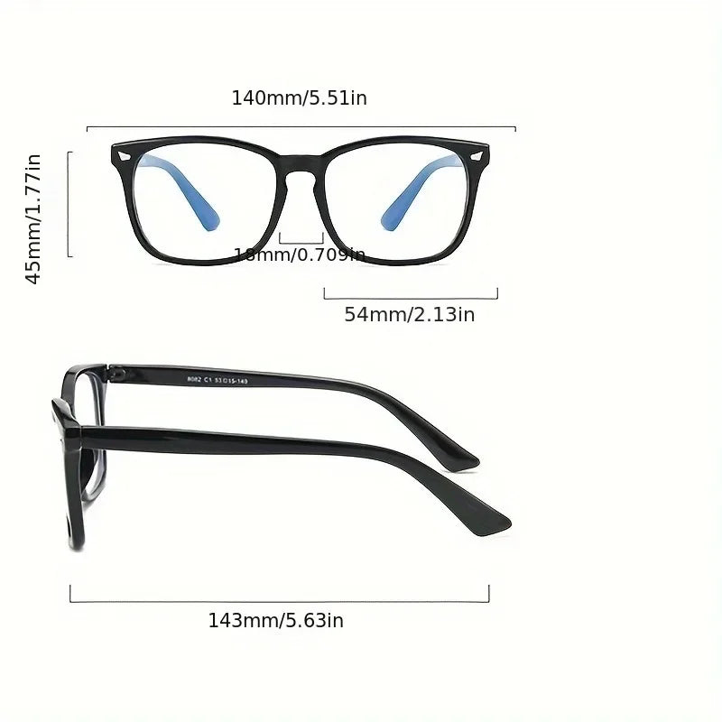 1/2/3pcs Vintage Square Anti Radiation Glasses for Women Rivet Frame, Anti-Blue Light Computer Glasses