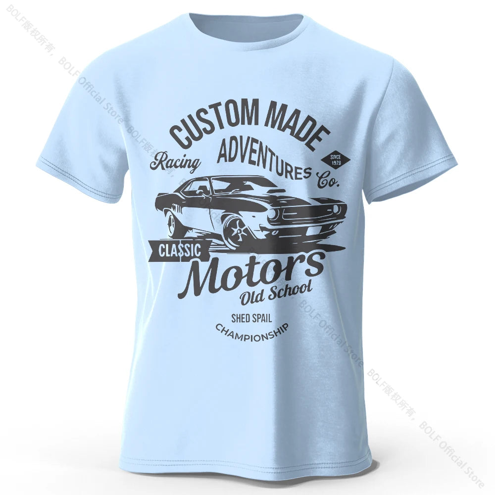 Men's Vintage Motors Graphic T-Shirt - 100% Cotton