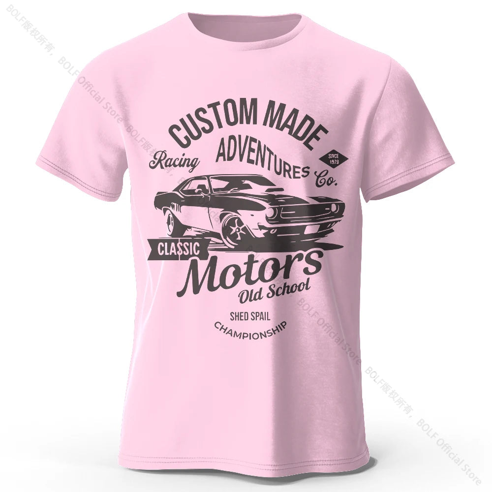 Men's Vintage Motors Graphic T-Shirt - 100% Cotton
