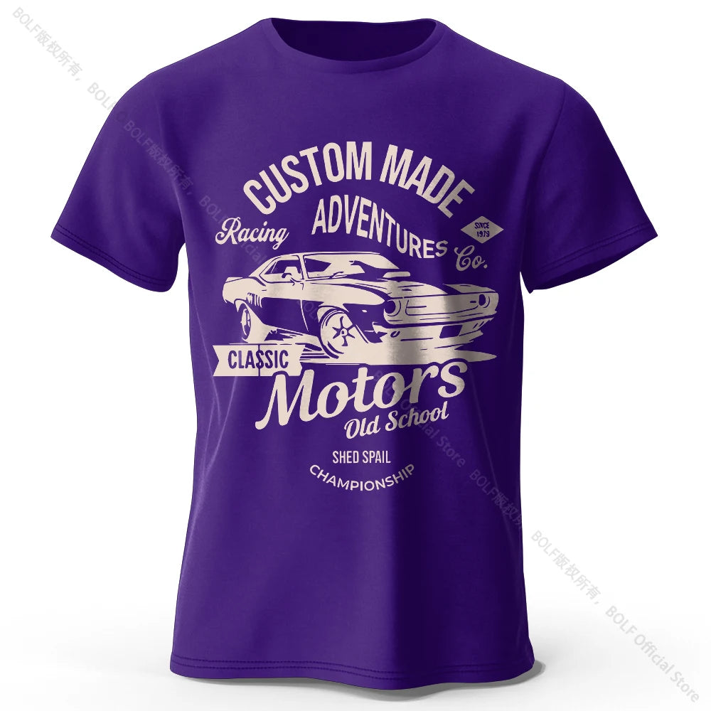 Men's Vintage Motors Graphic T-Shirt - 100% Cotton