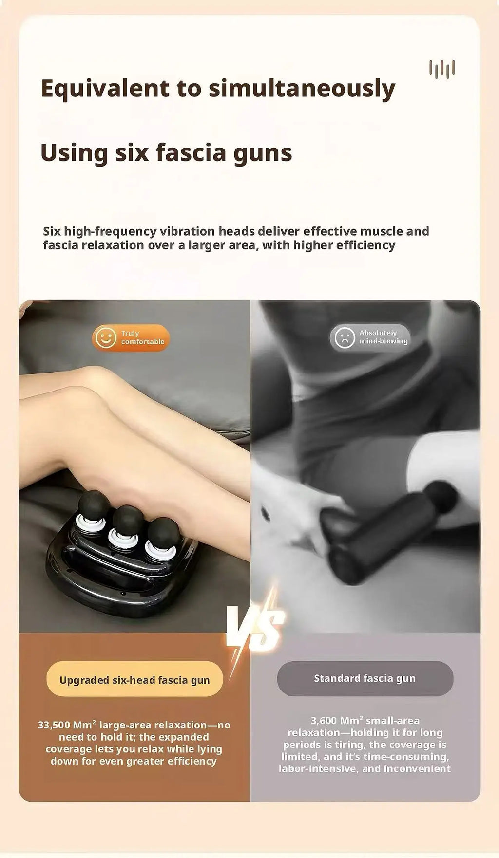 High-Power Portable Oscillating Massage Gun with Six-Head Deep Tissue Muscle Relaxation Device for Home Use