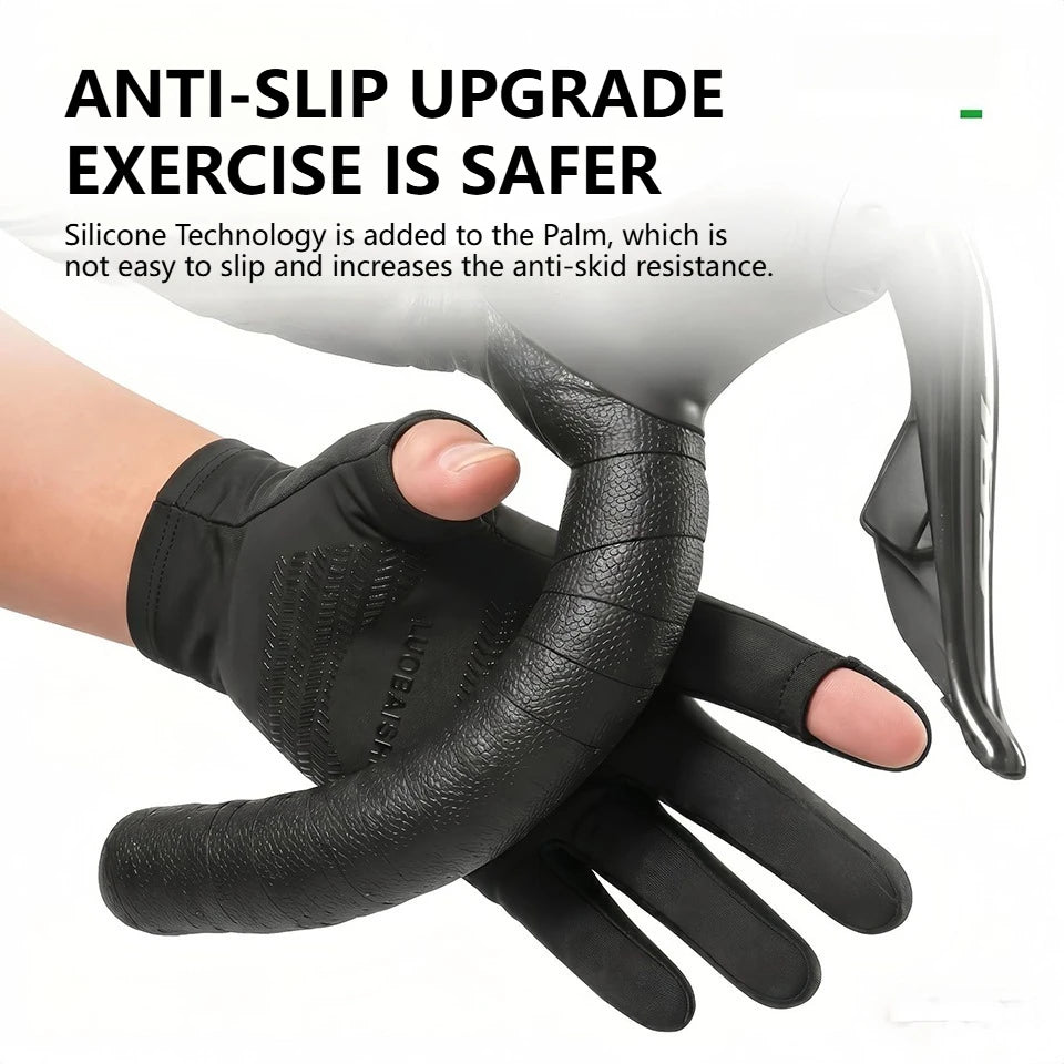Gants de sport GTUBIKE en soie glacée d'été, gants antidérapants, respirants et légers pour le cyclisme, la pêche, la randonnée et la conduite en plein air