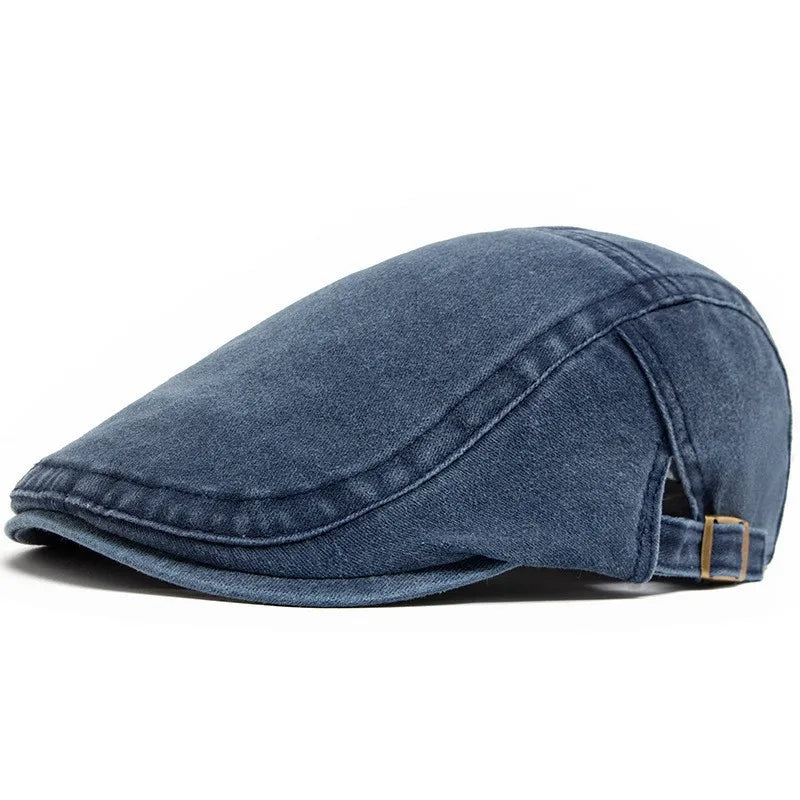 Vintage Washed Cotton Newsboy Hat Duckbill Ivy Casual Flat Cap for Men Women Spring Autumn Driving Cabbie Painter Beret