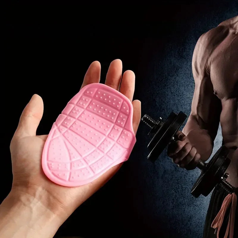 Silicone Weight Lifting Grip Pads Gloves Non-Slip Palm Protection