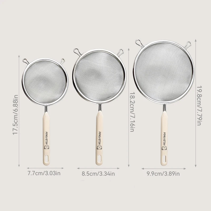 304 Stainless Steel Fine Mesh Strainer with Handle