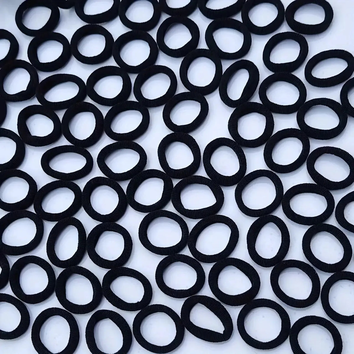 120 Black Mini Hair Ties + Zipper Bag, Non-Slip and Won'T Pull Hair, 1.98cm Ultra-Thin Ponytail Clips, Perfect for Girlfriends' Gatherings/Birthday Parties, Great Item for Styling and Beauty Looks, Birthday Gift | Independenc