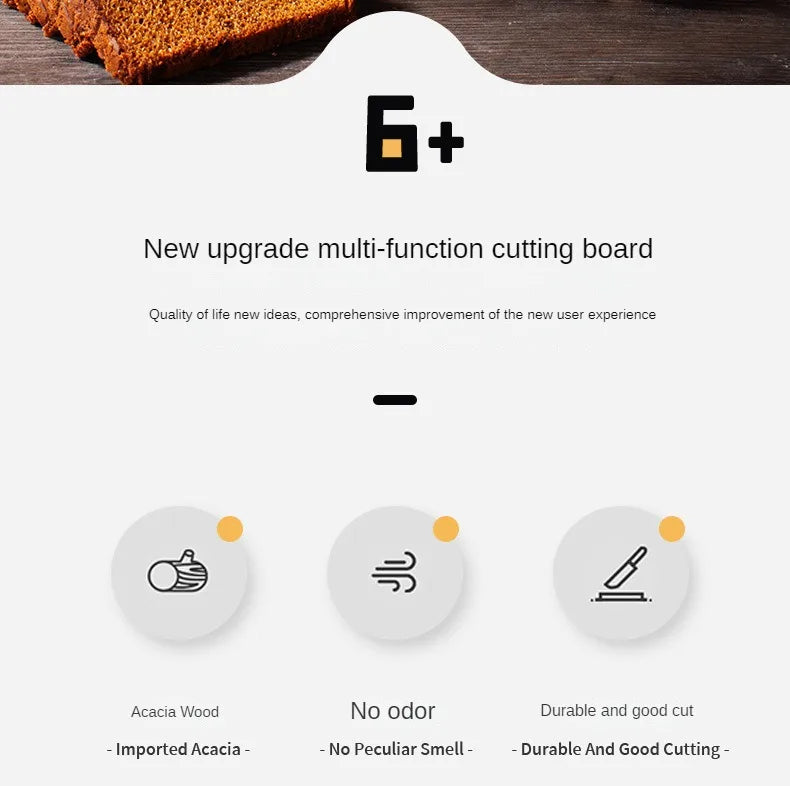Double-Sided Acacia Wood Cutting Board