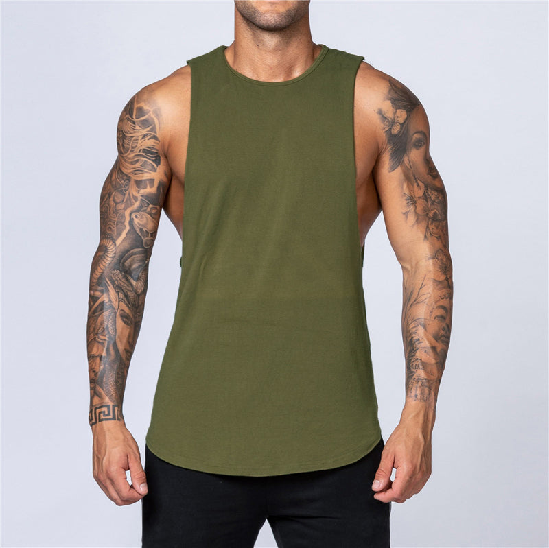 Men's Cotton Gym Tank Top - Bodybuilding Vest