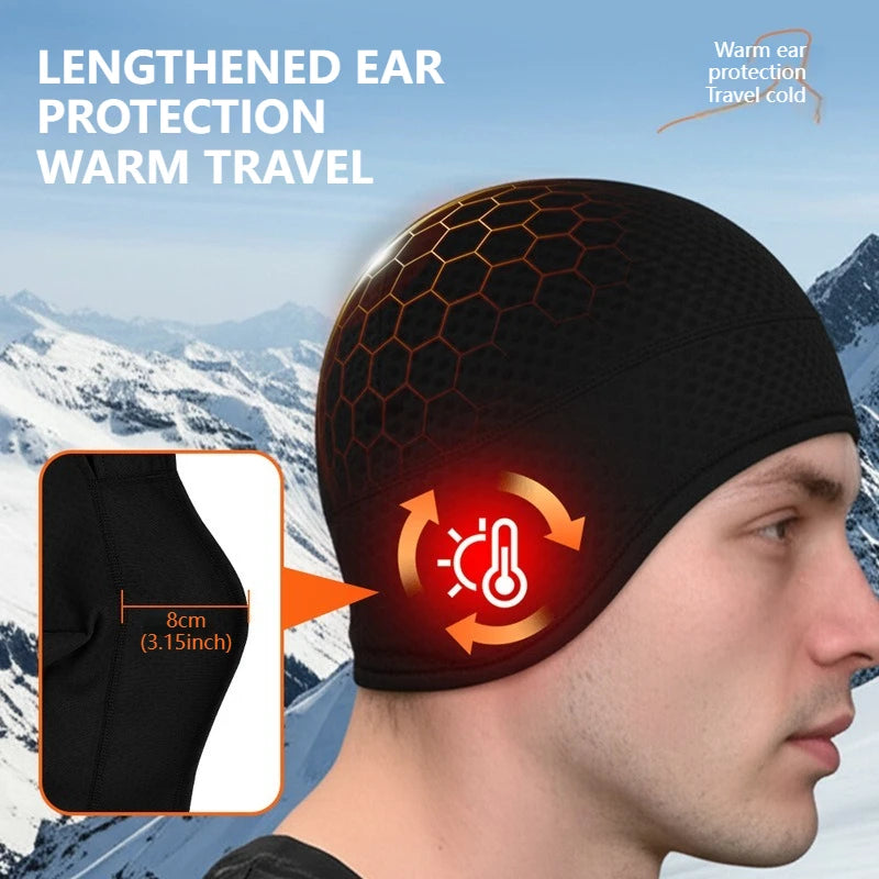 Bonnet en polaire GTUBIKE, bonnet d'hiver, bonnet chaud et épais, coupe-vent et léger pour la course, le ski, le cyclisme et le sport