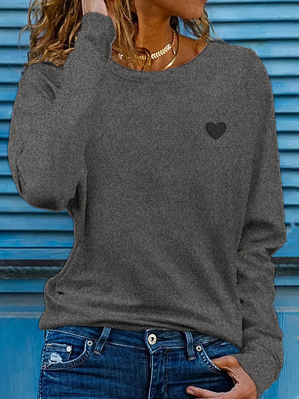 Women's Cotton Long-Sleeve Print T-Shirt