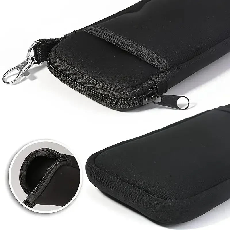 Portable Zippered Soft Eyeglass Case Sunglasses Storage Bag with Hanging Buckle Zipper Glasses Case Protective Glasses Storage C