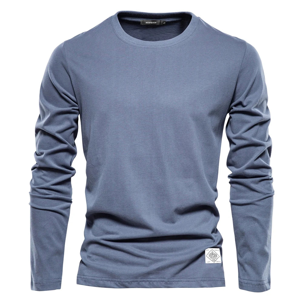 Men's 100% Cotton Long-Sleeve T-Shirt