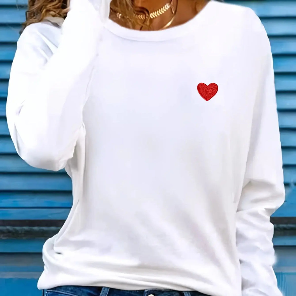 Women's Cotton Long-Sleeve Print T-Shirt