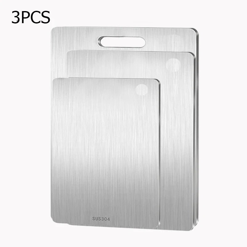 Double-Sided Stainless Steel & Titanium Cutting Board