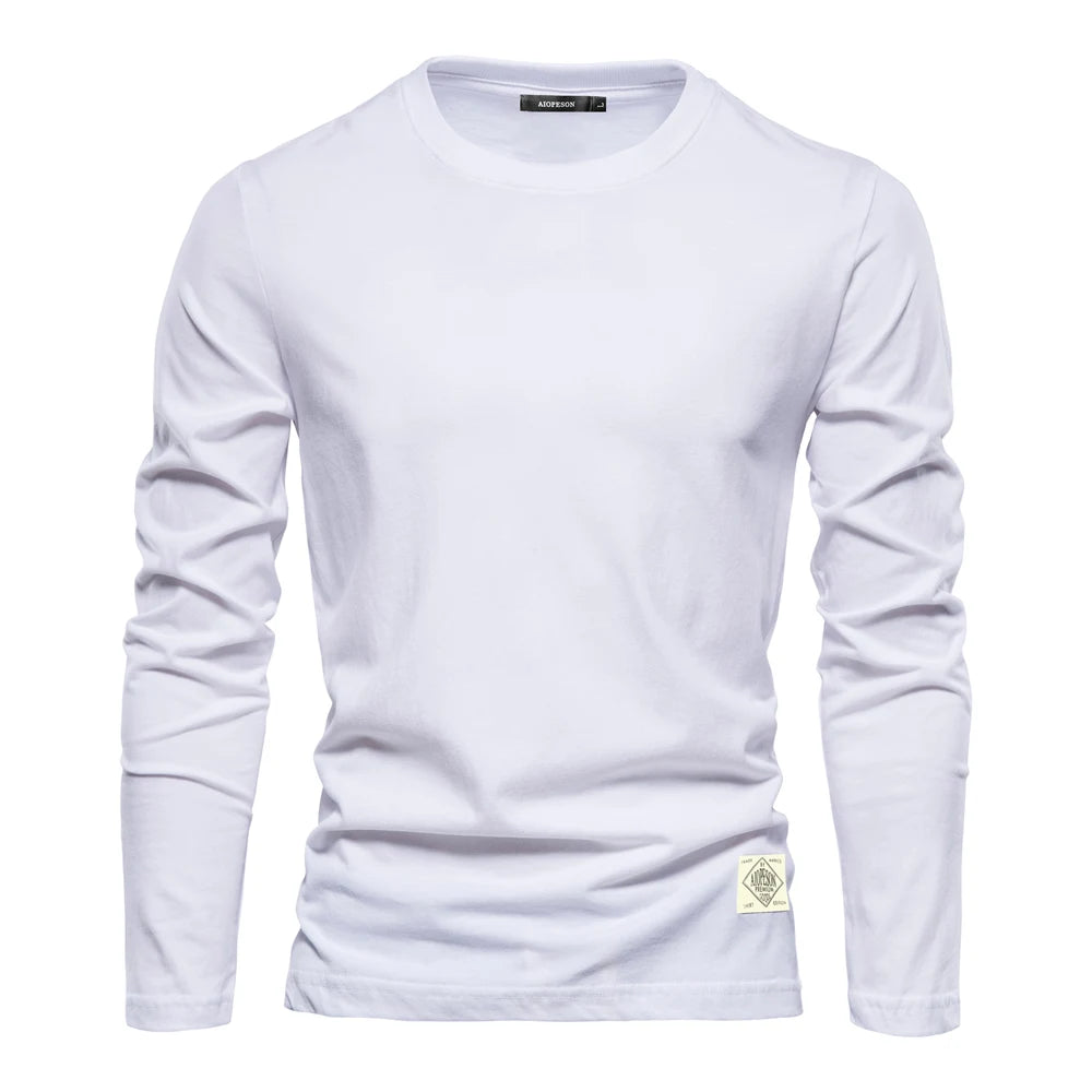 Men's 100% Cotton Long-Sleeve T-Shirt