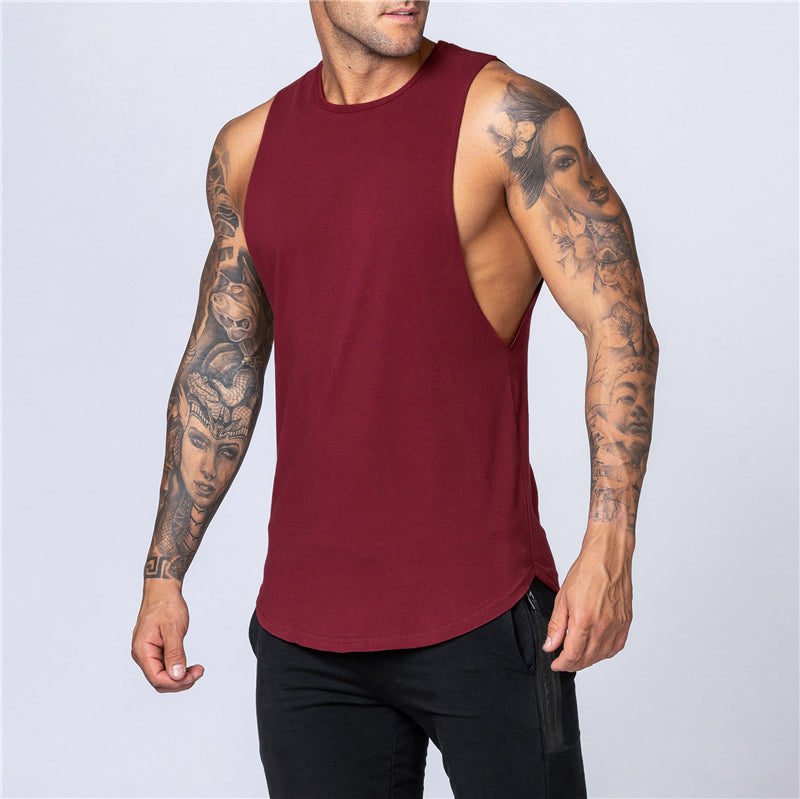 Men's Cotton Gym Tank Top - Bodybuilding Vest