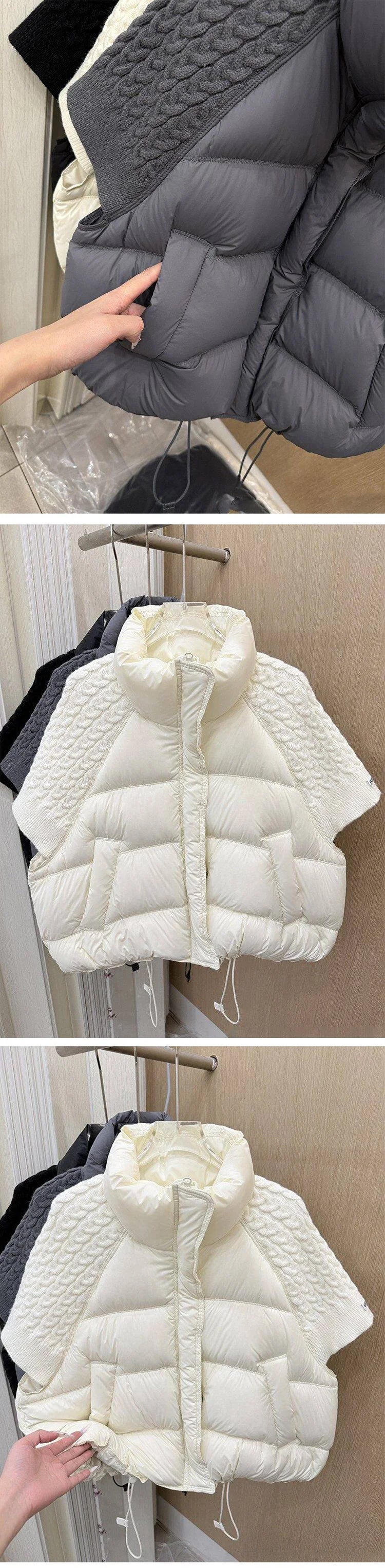 Janveny Women's White Duck Down Puffer Vest