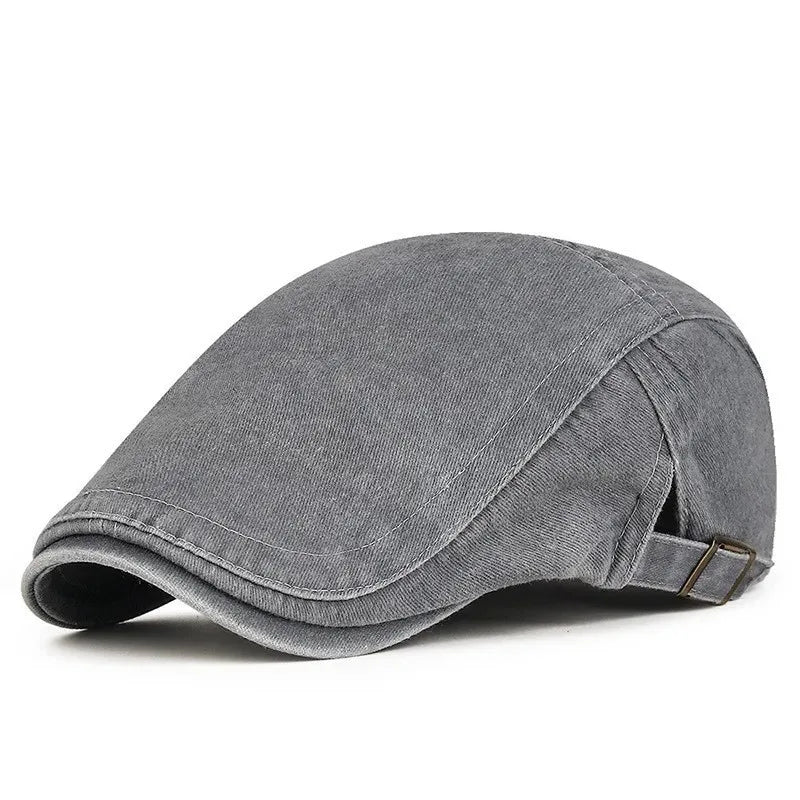 Vintage Washed Cotton Newsboy Hat Duckbill Ivy Casual Flat Cap for Men Women Spring Autumn Driving Cabbie Painter Beret