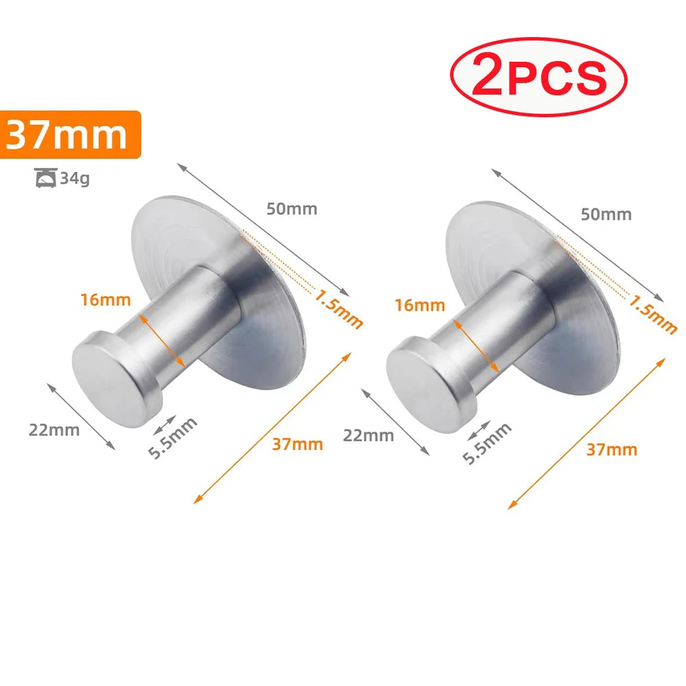 1 crochet robuste en acier inoxydable, crochet autocollant pour cuisine, salle de bain, porte murale, porte-clés, support pour vêtements et serviettes
