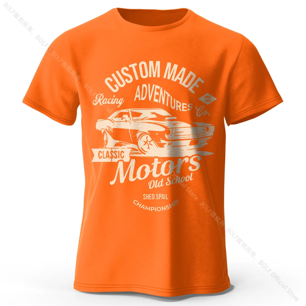 Men's Vintage Motors Graphic T-Shirt - 100% Cotton