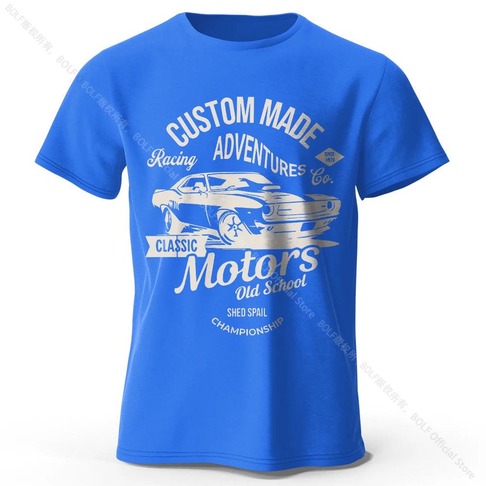 Men's Vintage Motors Graphic T-Shirt - 100% Cotton
