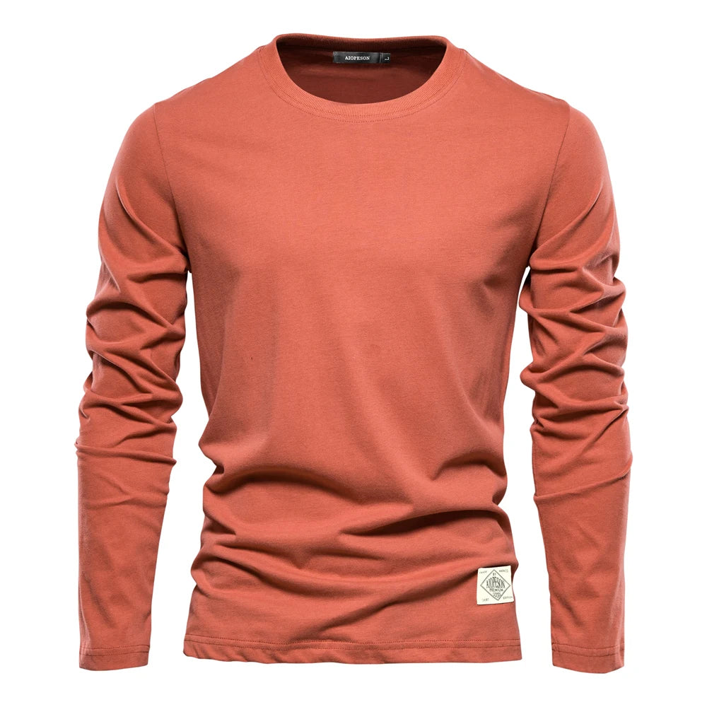 Men's 100% Cotton Long-Sleeve T-Shirt
