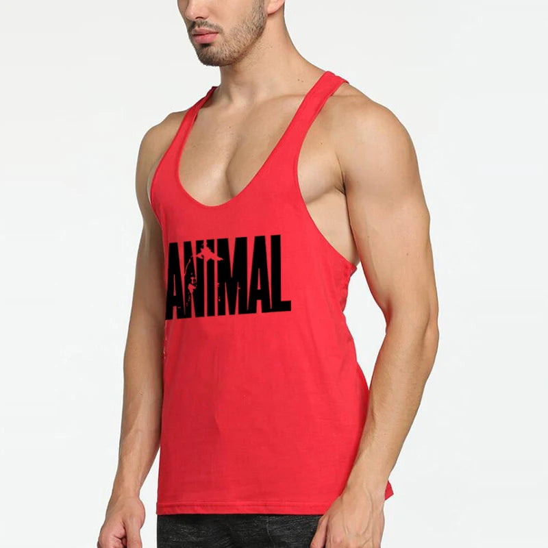 Men's Animal Print Bodybuilding Tank Top