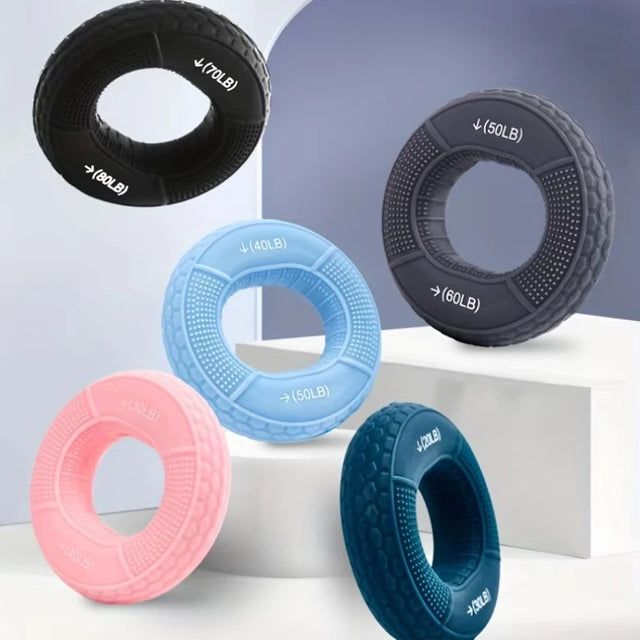 Anneau de préhension avec extenseur carpien en silicone, anneau de musculation des doigts, augmente la force musculaire et le renforcement corporel, 20-80 lb