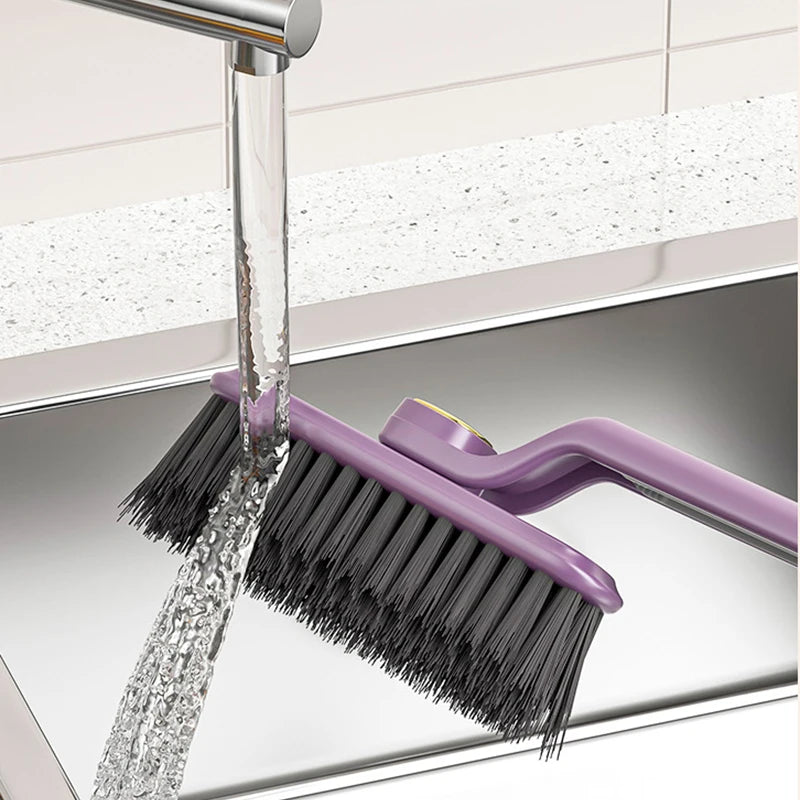 Rotatable V-Shape Crevice Cleaning Brush Handheld Tile Floor