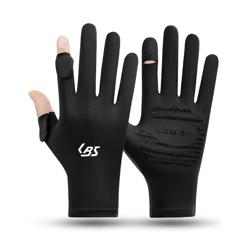 Gants de sport GTUBIKE en soie glacée d'été, gants antidérapants, respirants et légers pour le cyclisme, la pêche, la randonnée et la conduite en plein air