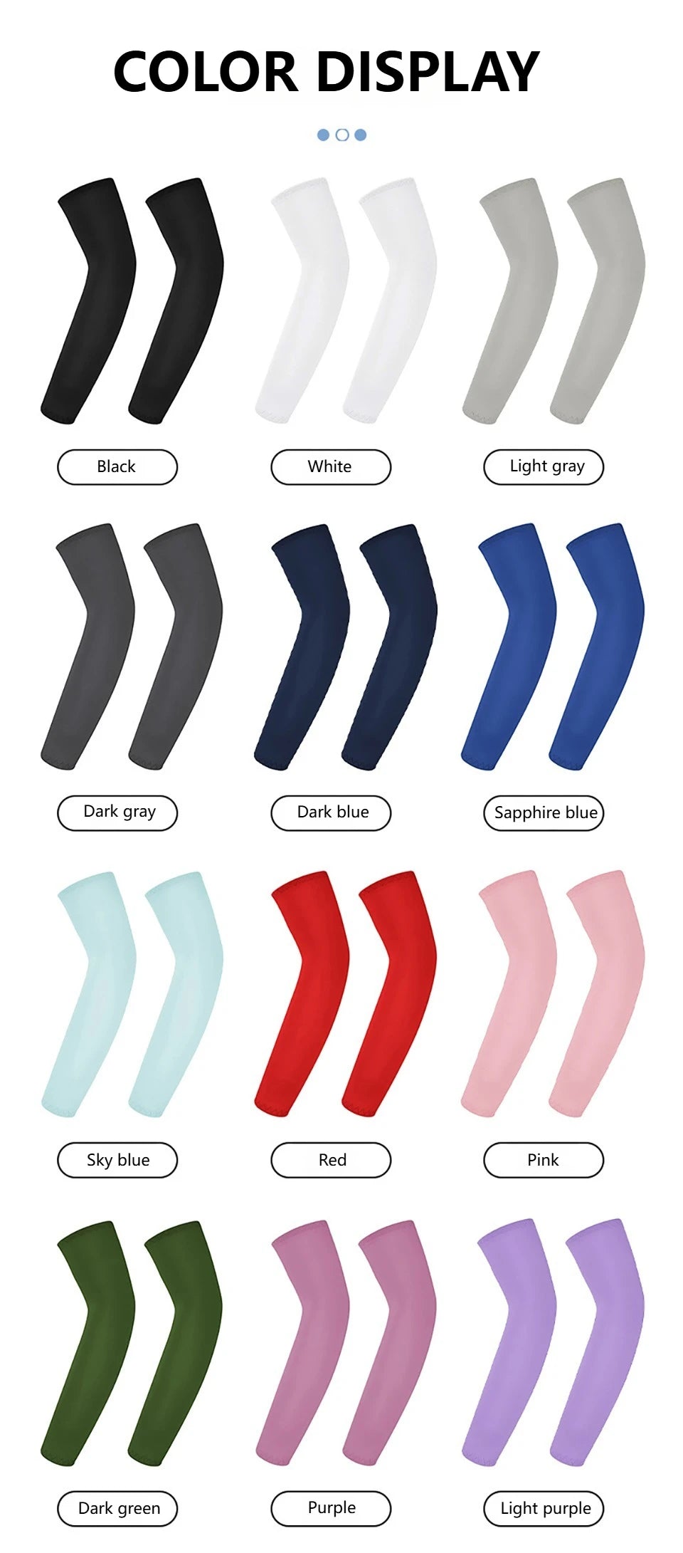 GTUBIKE 1 paire de manchettes de sport rafraîchissantes pour basketball, cyclisme, protection contre les moustiques et les UV pour le sport en extérieur