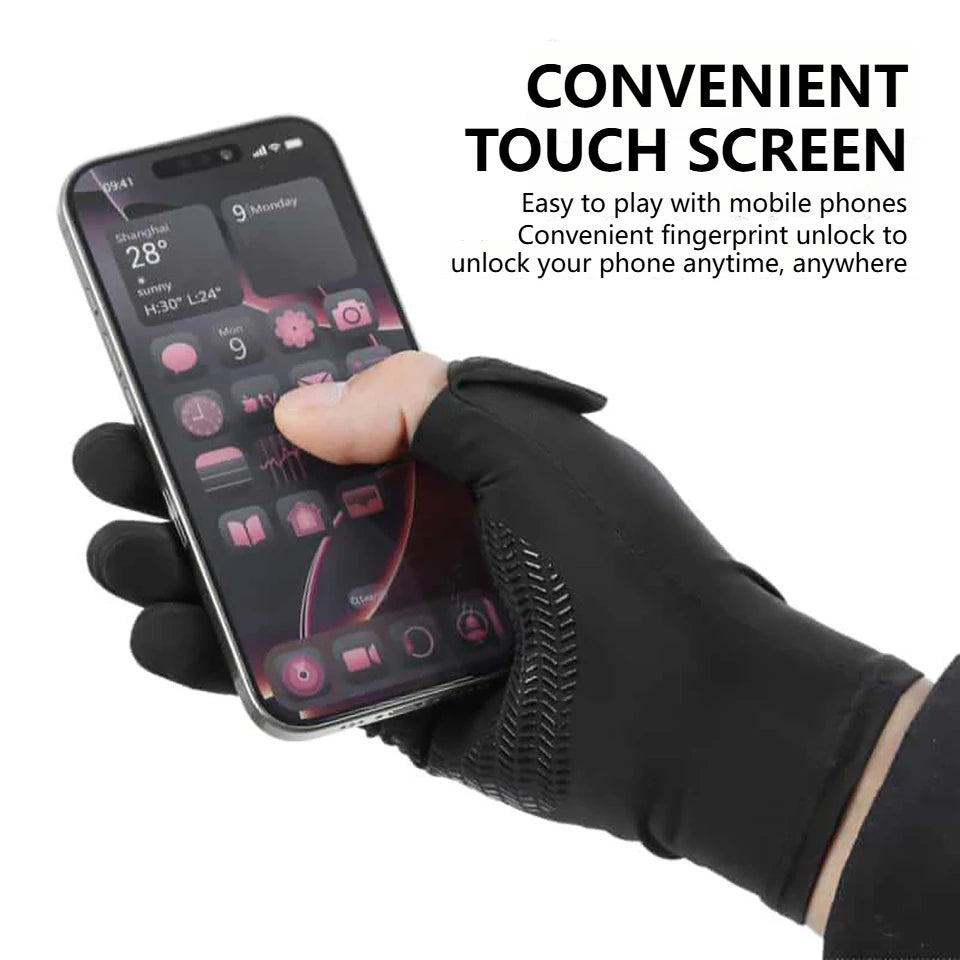Gants de sport GTUBIKE en soie glacée d'été, gants antidérapants, respirants et légers pour le cyclisme, la pêche, la randonnée et la conduite en plein air