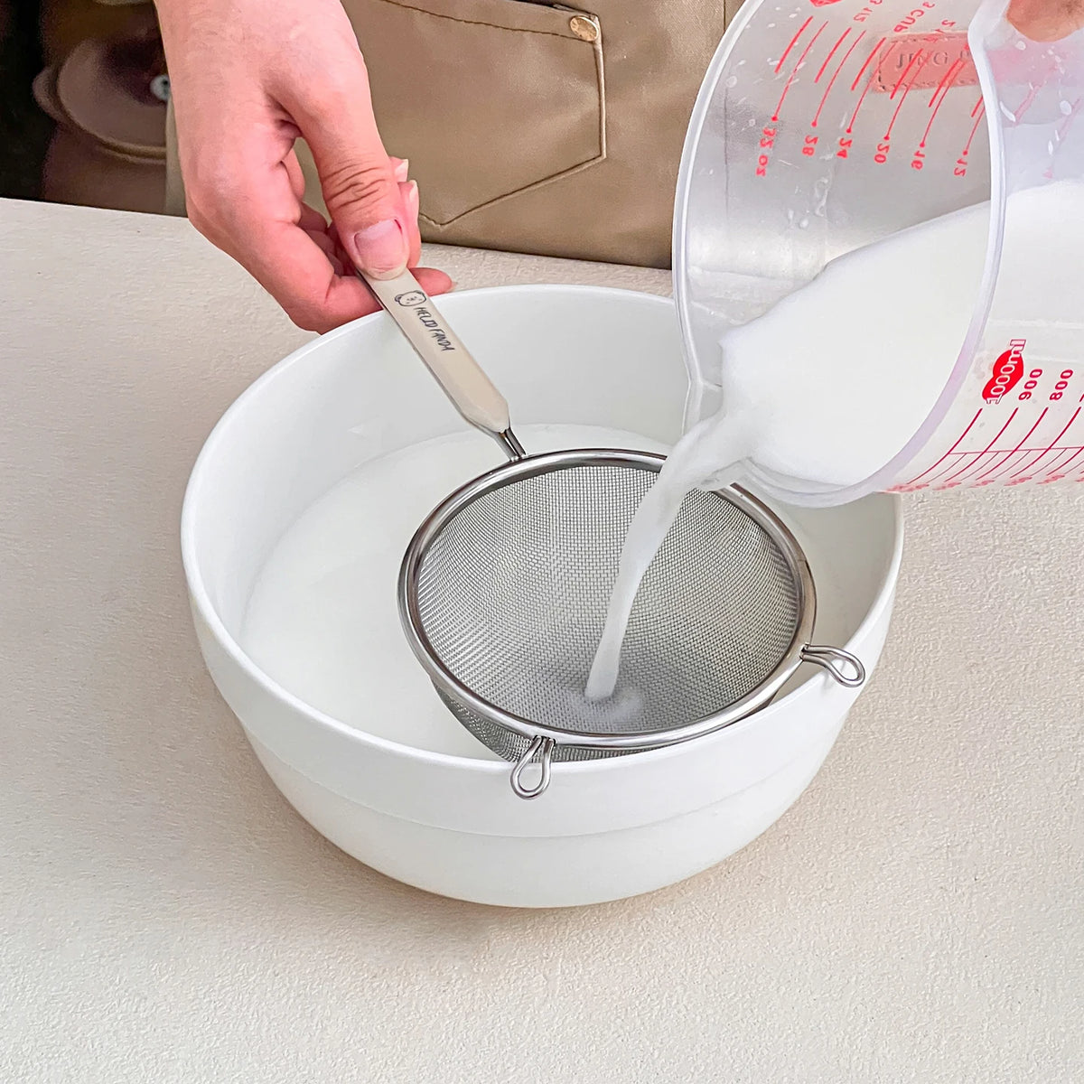 304 Stainless Steel Fine Mesh Strainer with Handle