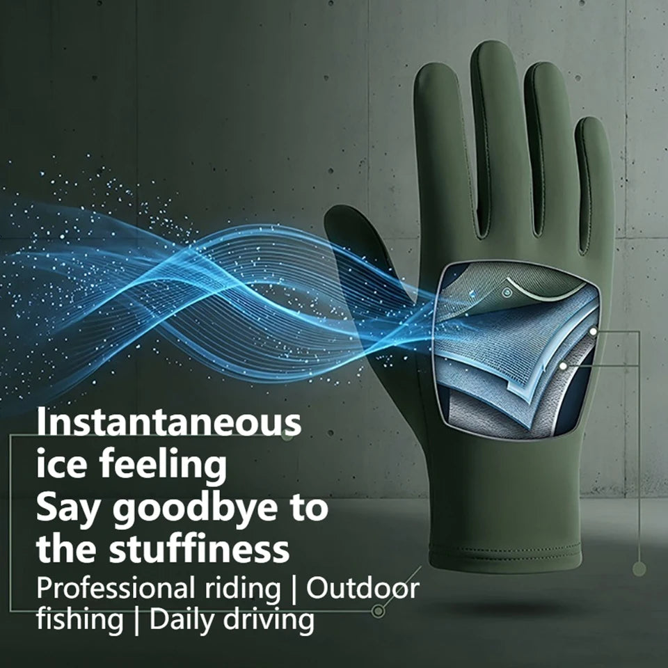 Gants de sport GTUBIKE en soie glacée d'été, gants antidérapants, respirants et légers pour le cyclisme, la pêche, la randonnée et la conduite en plein air