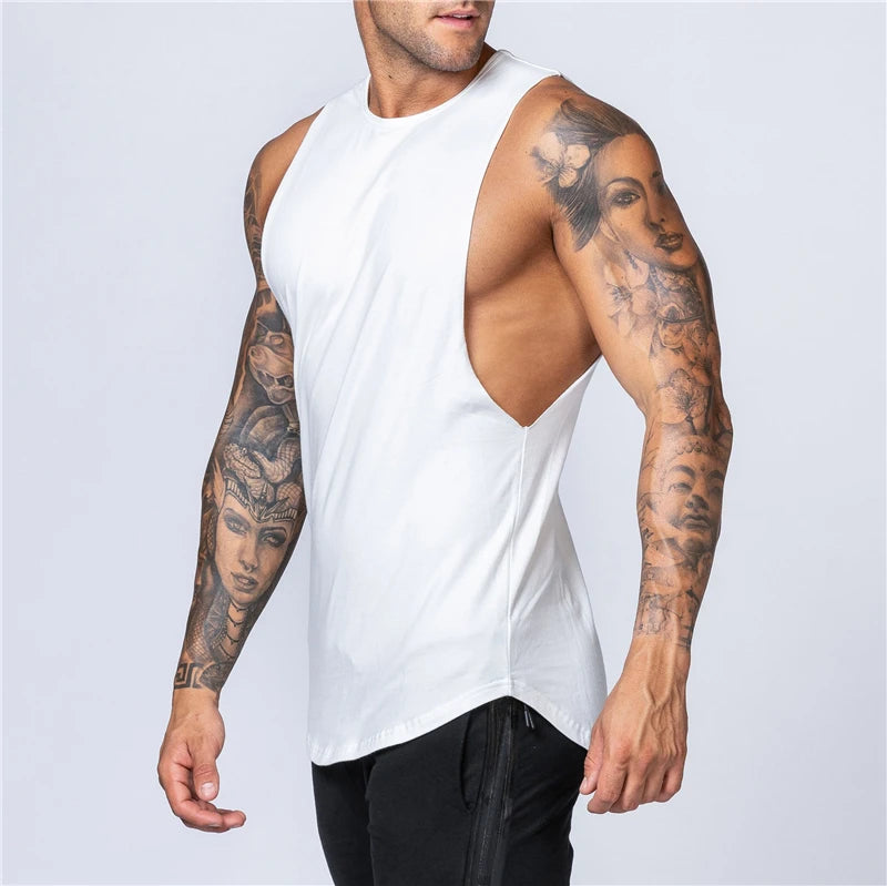 Men's Cotton Gym Tank Top - Bodybuilding Vest