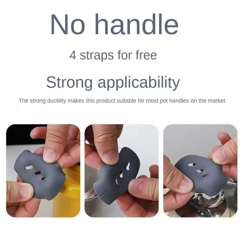 Lot de 2/8 maniques en silicone pour poêle, couvre-poignées isolants thermiques, clips d'oreilles de casserole, antidérapants, accessoires de cuisine pour cuiseur vapeur et faitout