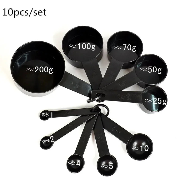 Lot de 5/10 ustensiles de mesure, cuillères à mesurer de cuisine, cuillère à café, pelle à sucre, cuillères de cuisine pour pâtisserie, farine, tasses à mesurer
