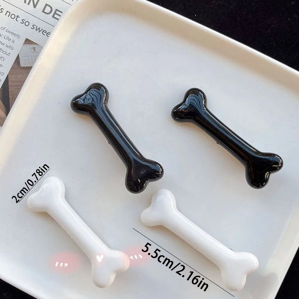 White Bone Hair Clip Cute Cartoon Bobby Pin Y2K Fashion Hair Volume Clip Small Hairpins Barrettes Creative Hair Accessories 2026