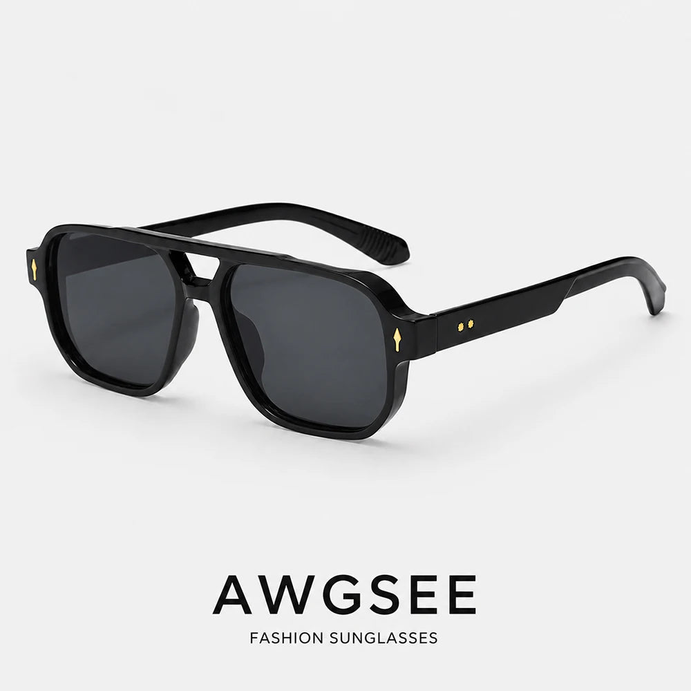 Square Aviator Sunglasses for Women Men Vintage Classic Trendy Shades UV400 Protection Driving & Outdoor