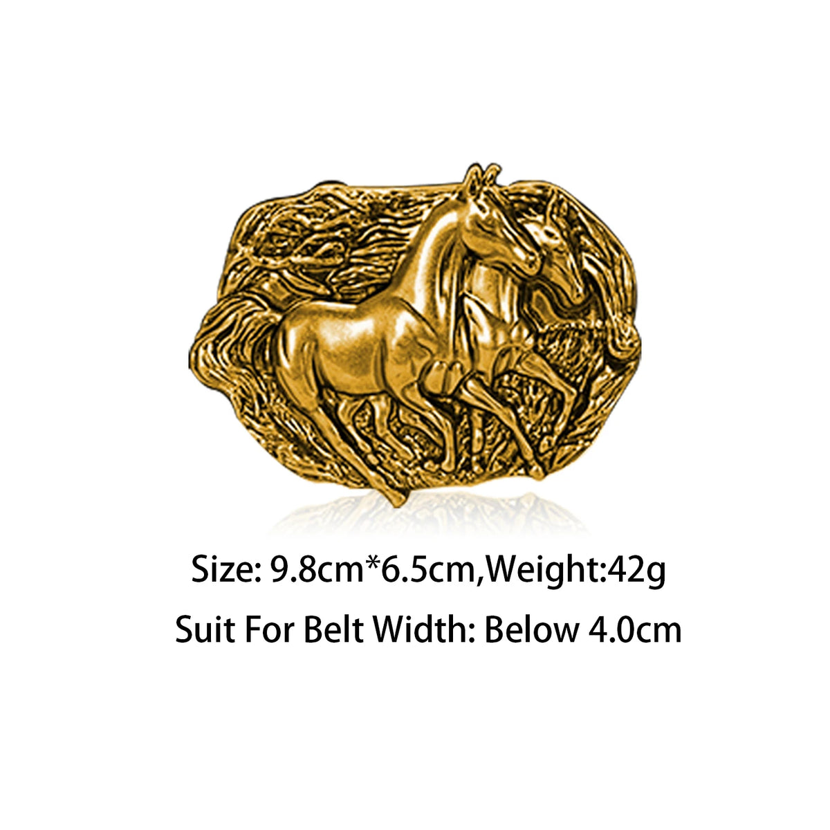 Bullzine Retro Horse Belt Buckle - Western Style