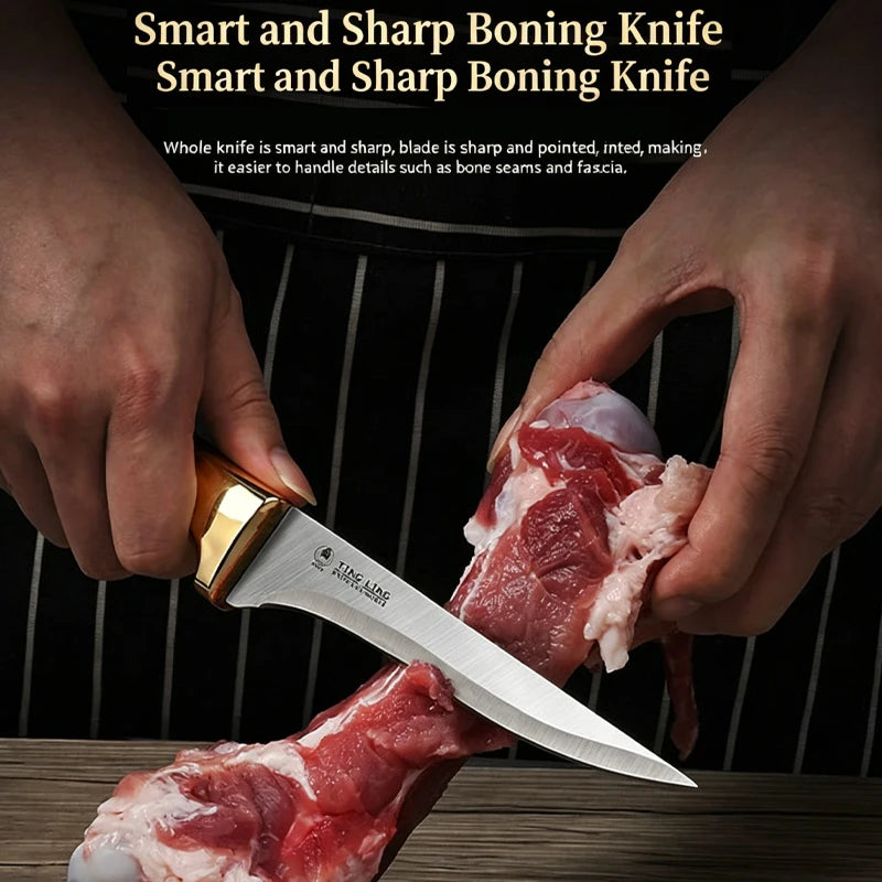 Couteau de cuisine professionnel à haute dureté, couteaux de cuisine, couteaux spéciaux pour désosser, couteau d'office et économe