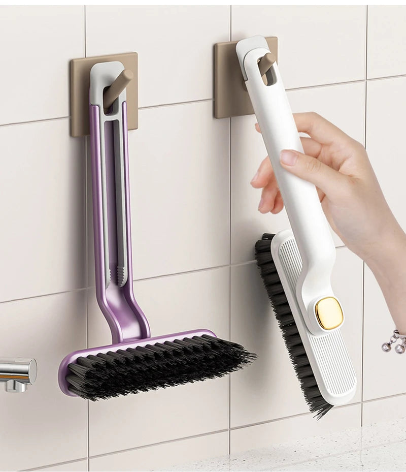 Rotatable V-Shape Crevice Cleaning Brush Handheld Tile Floor