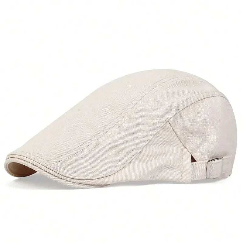 Vintage Washed Cotton Newsboy Hat Duckbill Ivy Casual Flat Cap for Men Women Spring Autumn Driving Cabbie Painter Beret