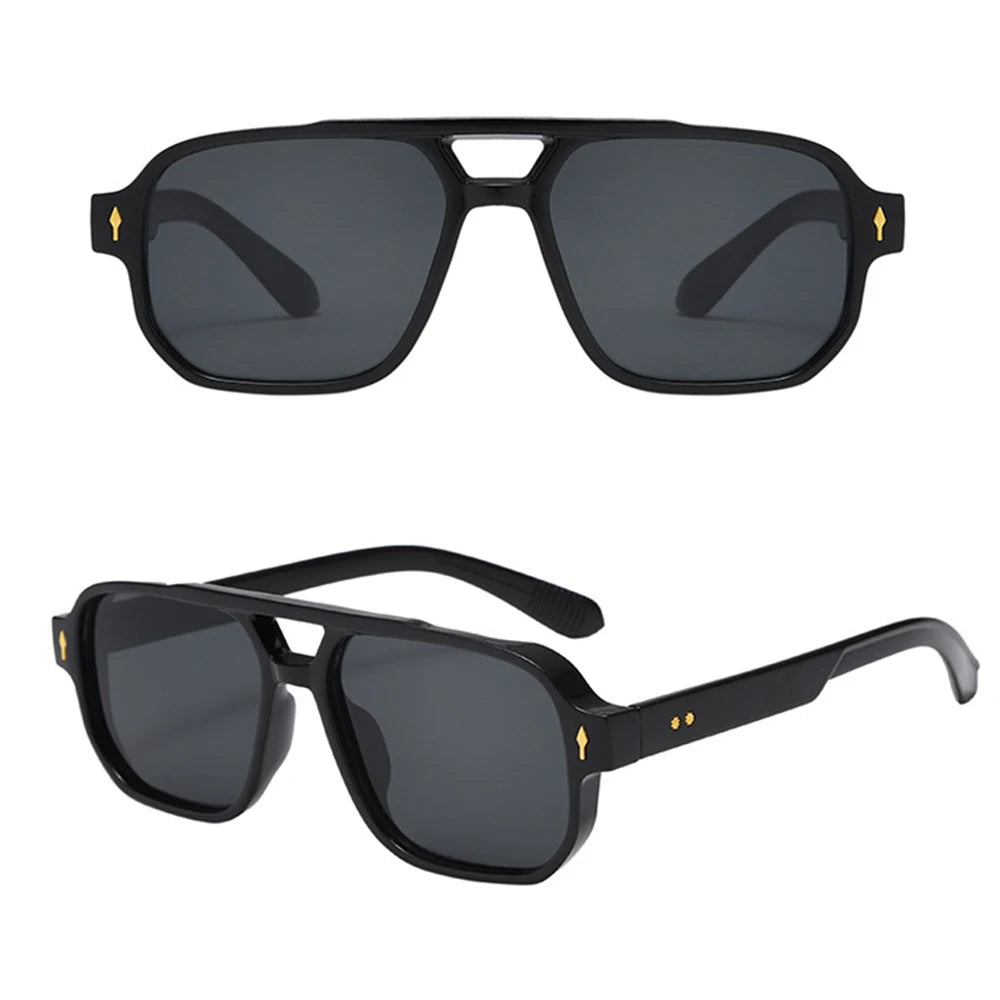 Square Aviator Sunglasses for Women Men Vintage Classic Trendy Shades UV400 Protection Driving & Outdoor