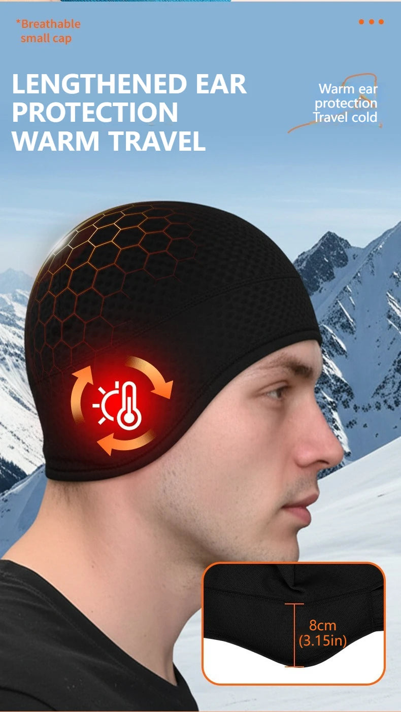 Bonnet en polaire GTUBIKE, bonnet d'hiver, bonnet chaud et épais, coupe-vent et léger pour la course, le ski, le cyclisme et le sport