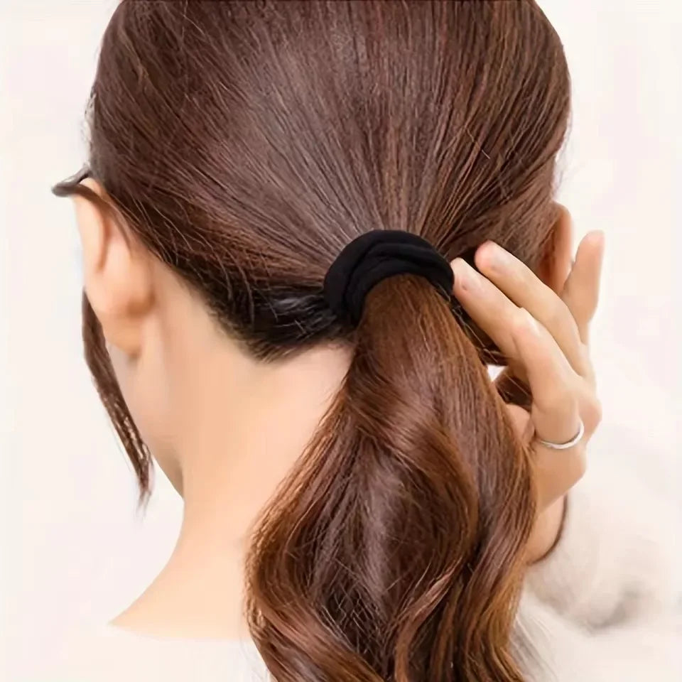 50/100pcs Black Hair Bands Hairband High Elastic Rubber Band Hair Ties Ponytail Holder Scrunchies Accessorie for Women Girls